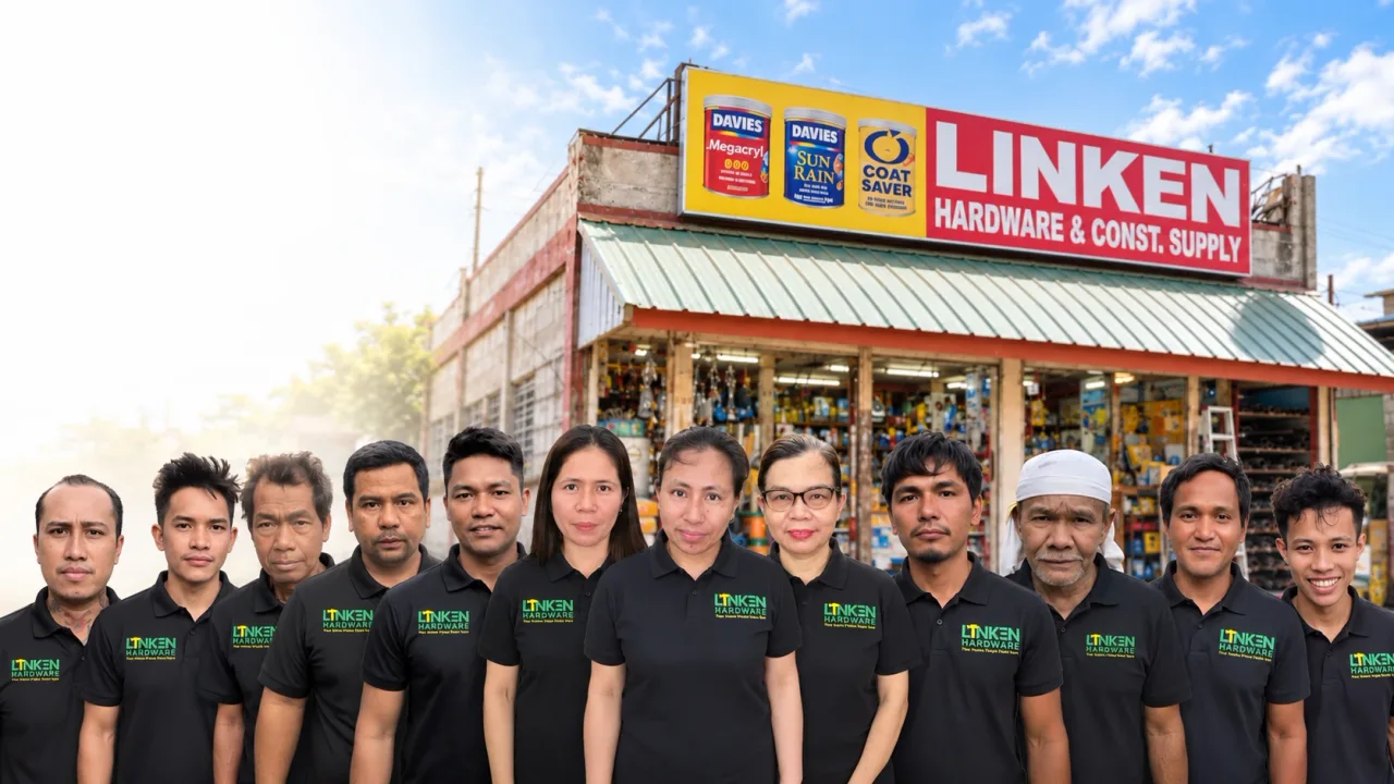 The Linken Hardware team in front of our store in Parian, Calamba